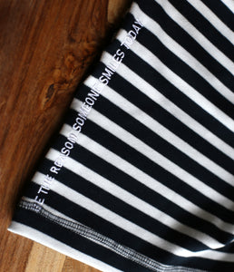 The Shirt Project organic cotton stripe sweat short