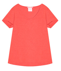 The Shirt Project Organic cotton shirt V-neck short sleeve