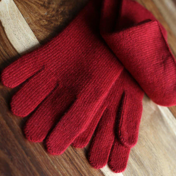 Engage Kaschmir Handschuhe Rot