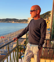 Load the image into the gallery viewer, engage Mens Cashmere Recycled Crew Neck Sweater
