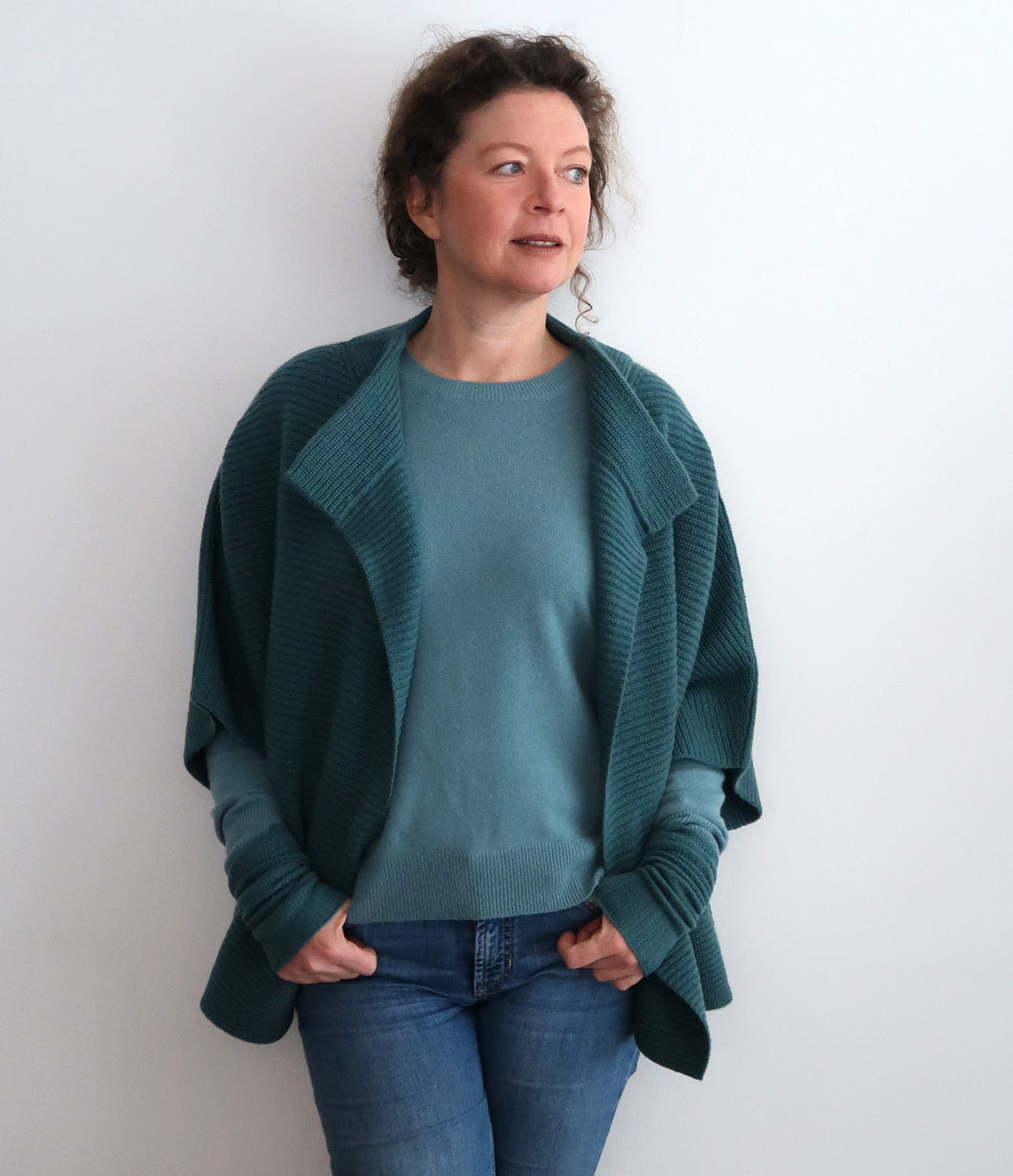 Eng Cashmere Open Poncho Jacket