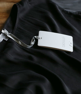 Crossley Seiden-Mix Kleid Sult Rundhalsausschnitt Kurzarm
