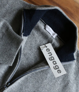 engage Herren Cashmere Pullover Zipper