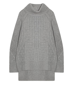 Esisto Kaschmir Pullover Rollkragen Zopfmuster