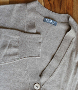 Esisto dünne Kaschmir Strickjacke V-Ausschnitt