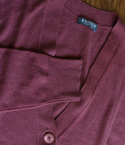 Esisto dünne Kaschmir Strickjacke V-Ausschnitt