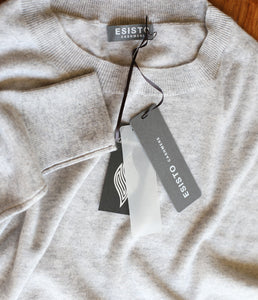 Esisto dünner Kaschmir Pullover Rundhalsausschnitt