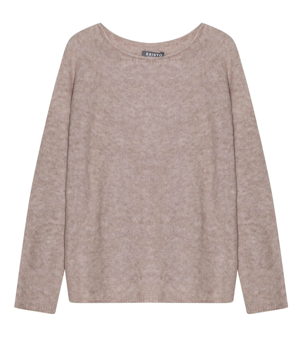Esisto Pullover Strukturstrick Rundhals