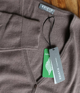 Esisto dünne Kaschmir Strickjacke V-Ausschnitt