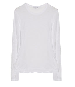 James Perse Baumwoll Shirt Rundhals Langarm