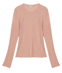 James Perse Baumwoll Shirt Rundhals Langarm
