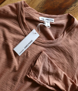 James Perse Baumwoll Shirt Rundhals Langarm
