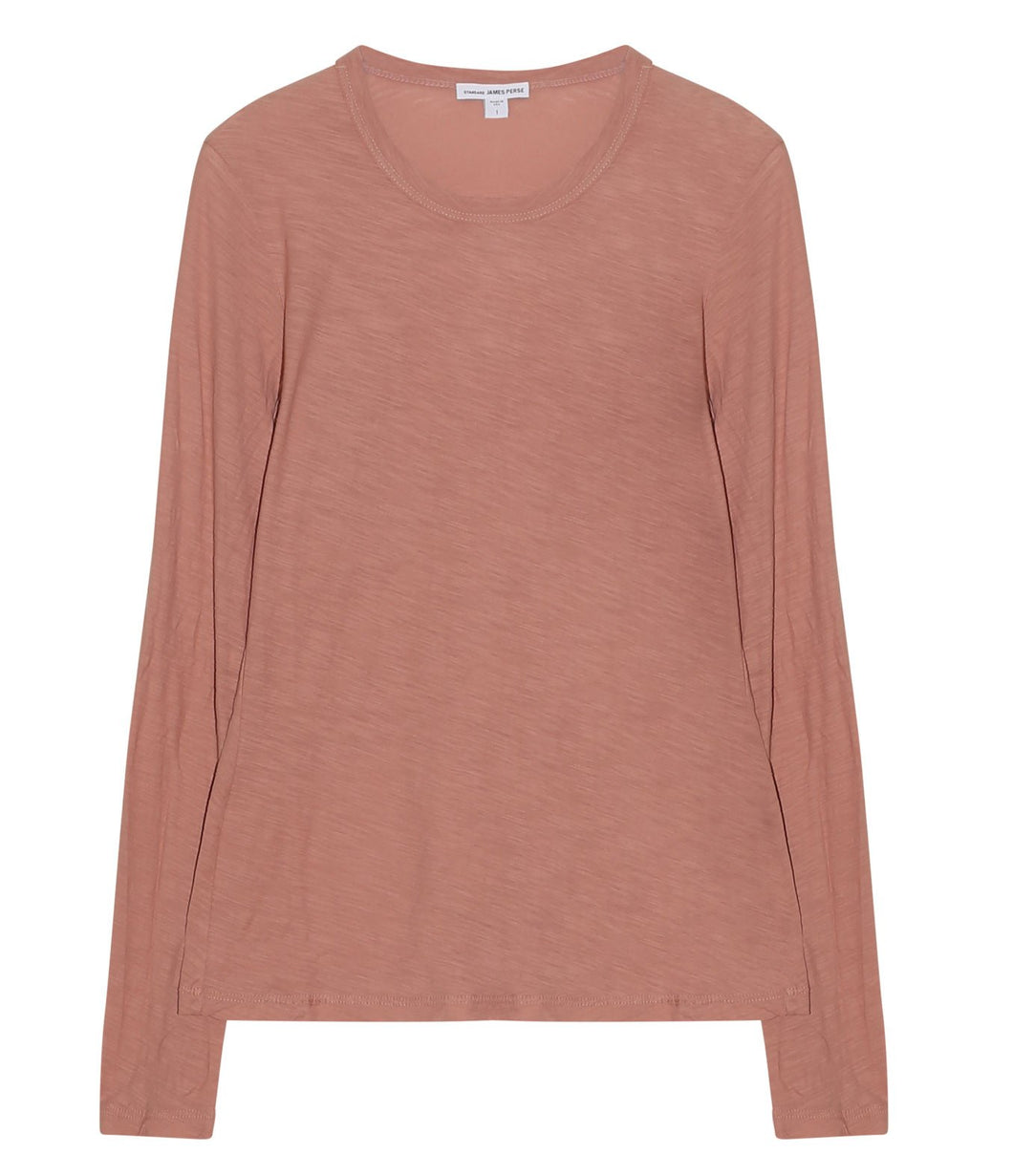 James Perse Baumwoll Shirt Rundhals Langarm