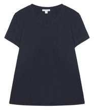 Laden Sie das Bild in den Galerie-Viewer, James Perse Baumwoll Shirt Rundhals Kurzarm
