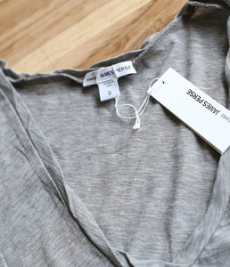James Perse Baumwoll Shirt V-Ausschnitt Kurzarm