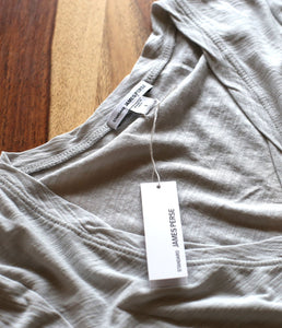 James Perse Baumwoll Shirt V-Ausschnitt Kurzarm