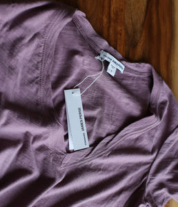 James Perse Baumwoll Shirt V-Ausschnitt Kurzarm