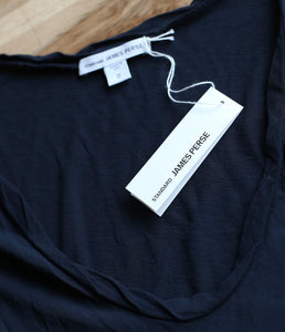 James Perse Baumwoll Shirt V-Ausschnitt Kurzarm