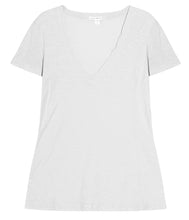 Laden Sie das Bild in den Galerie-Viewer, James Perse Baumwoll Shirt V-Ausschnitt Kurzarm
