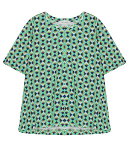 Lareida Bio Baumwoll Shirt Mac Rundhalsausschnitt Muster