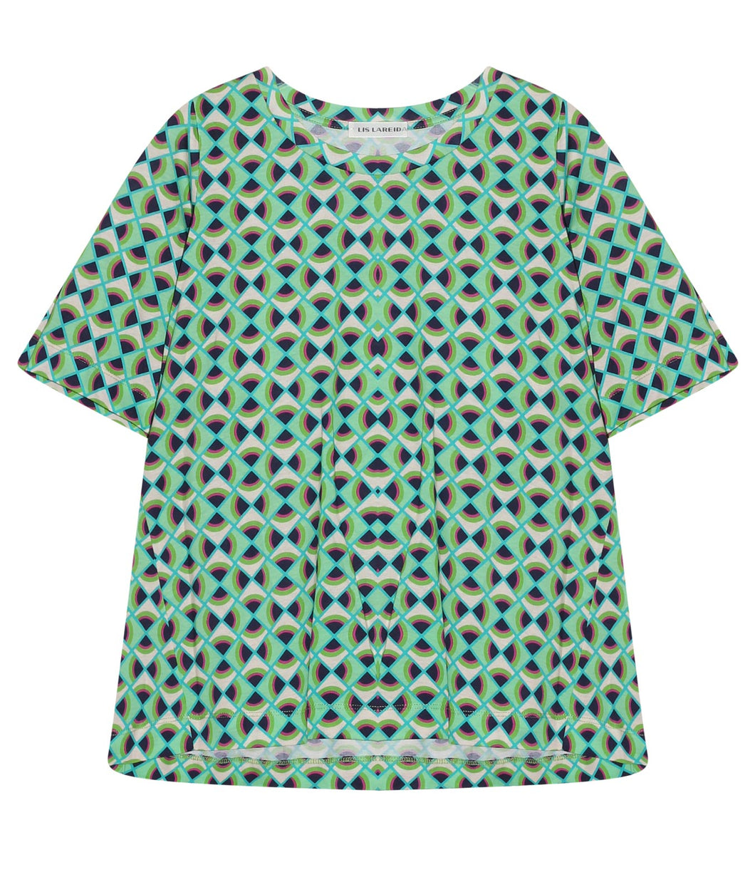 Lareida Bio Baumwoll Shirt Mac Rundhalsausschnitt Muster