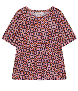 Lareida Bio Baumwoll Shirt Mac Rundhalsausschnitt Muster