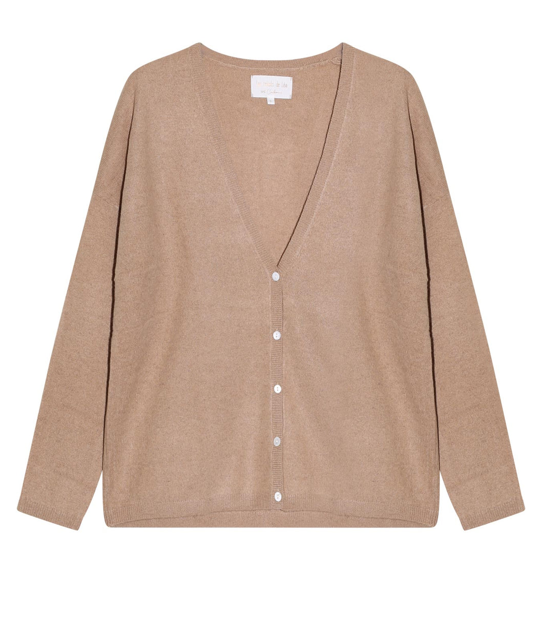 Les tricots de Léa Kaschmir Cardigan Gemstone V-Ausschnitt