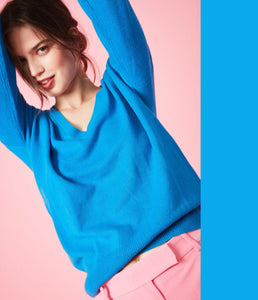 Les tricots de Léa Kaschmir Pullover Marilyna V-Ausschnitt