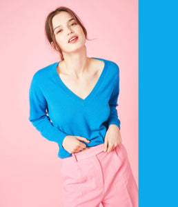 Les tricots de Léa Kaschmir Pullover Marilyna V-Ausschnitt