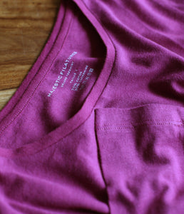 Majestic Filatures Baumwoll-Kaschmir Shirt Rundhalsausschnitt Langarm