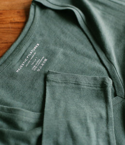 Majestic Filatures Baumwoll-Kaschmir Shirt V-Ausschnitt Langarm