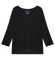 Laden Sie das Bild in den Galerie-Viewer, Majestic Filatures Viskose-Mix Shirt V-Ausschnitt 3/4 Arm
