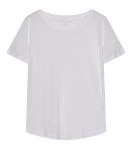 Majestic Filatures Shirt Lyocell-Baumwoll-Mix Shirt Rundhalsausschnitt Kurzarm