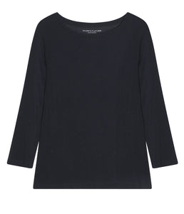 Majestic Filatures Viskose-Mix Shirt U-Boot Ausschnitt 3/4 Arm