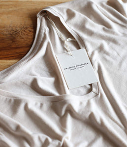 Majestic Filatures Viskose-Mix Shirt V-Ausschnitt 3/4 Arm