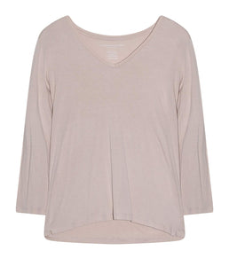 Majestic Filatures Viskose-Mix Shirt V-Ausschnitt 3/4 Arm