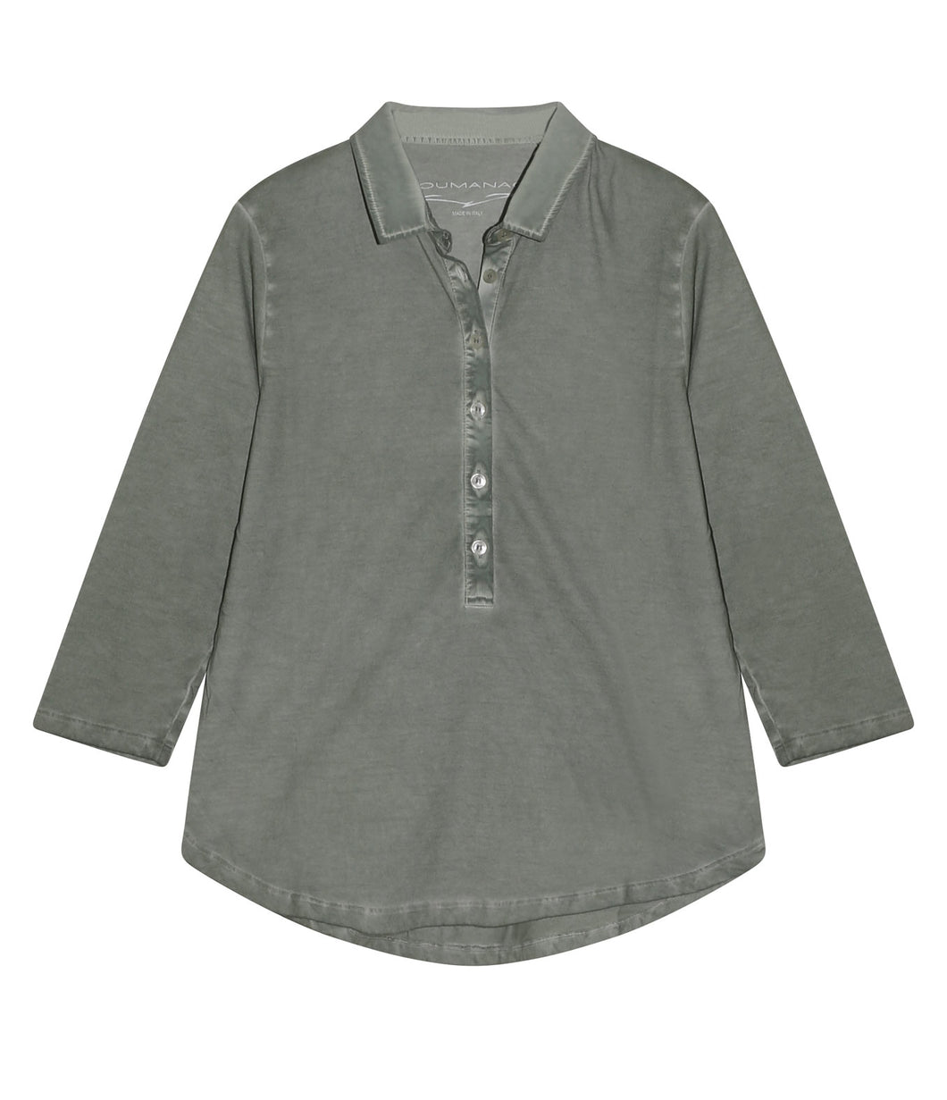 Ploumanach Cotton Mix Polo Shirt 3/4 Sleeve