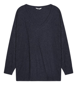 Re_Branded recycelt Kaschmir-Mix Pullover V-Ausschnitt