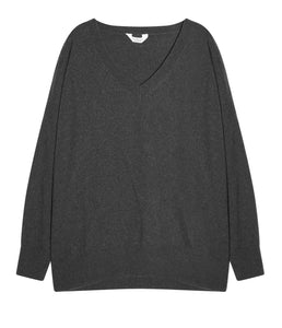 Re_Branded recycelt Kaschmir-Mix Pullover V-Ausschnitt