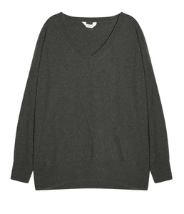 Re_Branded recycelt Kaschmir-Mix Pullover V-Ausschnitt