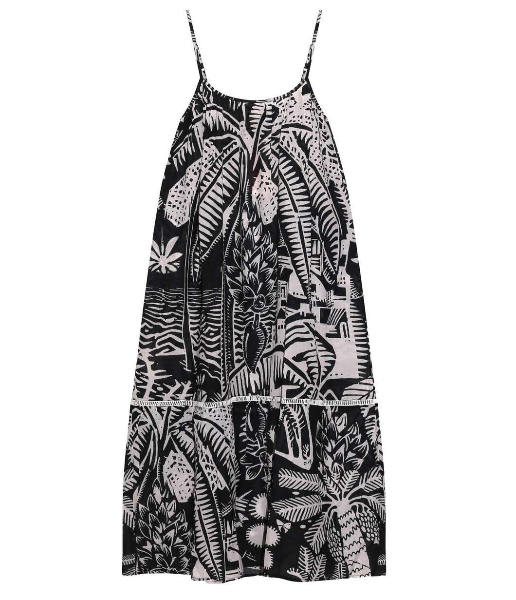 Ryy Australia Viskose-Baumwolle Träger Kleid Georgia Maxi