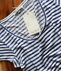 Stefan Brandt Linen-Cotton Shirt Alina Round Neck Short Sleeve