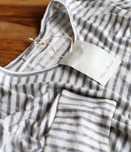 Load the image into the gallery viewer, Stefan Brandt Linen Mix Shirt Febe Stripes Round Neck 3/4 Sleeve
