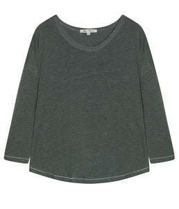 Stefan Brandt Leinen Shirt Febe Rundhals 3/4 Arm