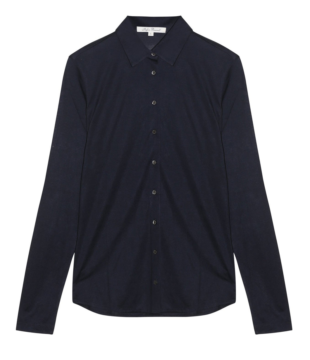 Stefan Brandt Seiden Bluse Alma Langarm