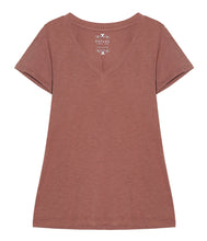 Load the image into the gallery viewer, Velvet by Graham and Spencer Cotton Shirt Lilith V-Neck Short Sleeve
