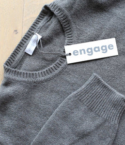 engage Herren Kaschmir recycelt Pullover Rundhalsausschnitt