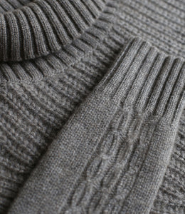 engage Kaschmir Pullover Zopfstrick Rollkragen