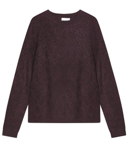 engage cashmere jumper pattern knit round neckline