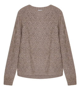 engage cashmere jumper pattern knit round neckline